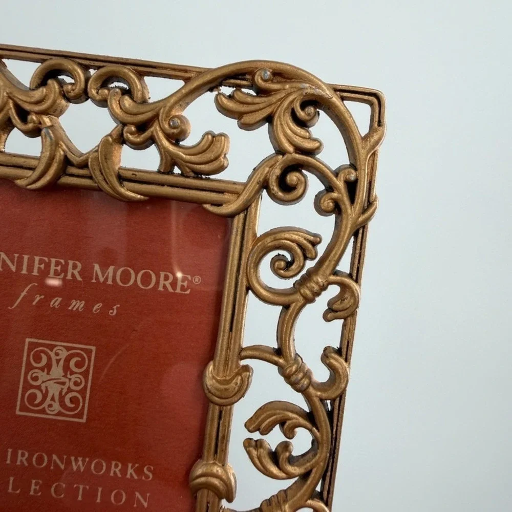 Jennifer Moore Ironworks Collection Picture Frame 2x3 Gold Baroque Rococo Ornate